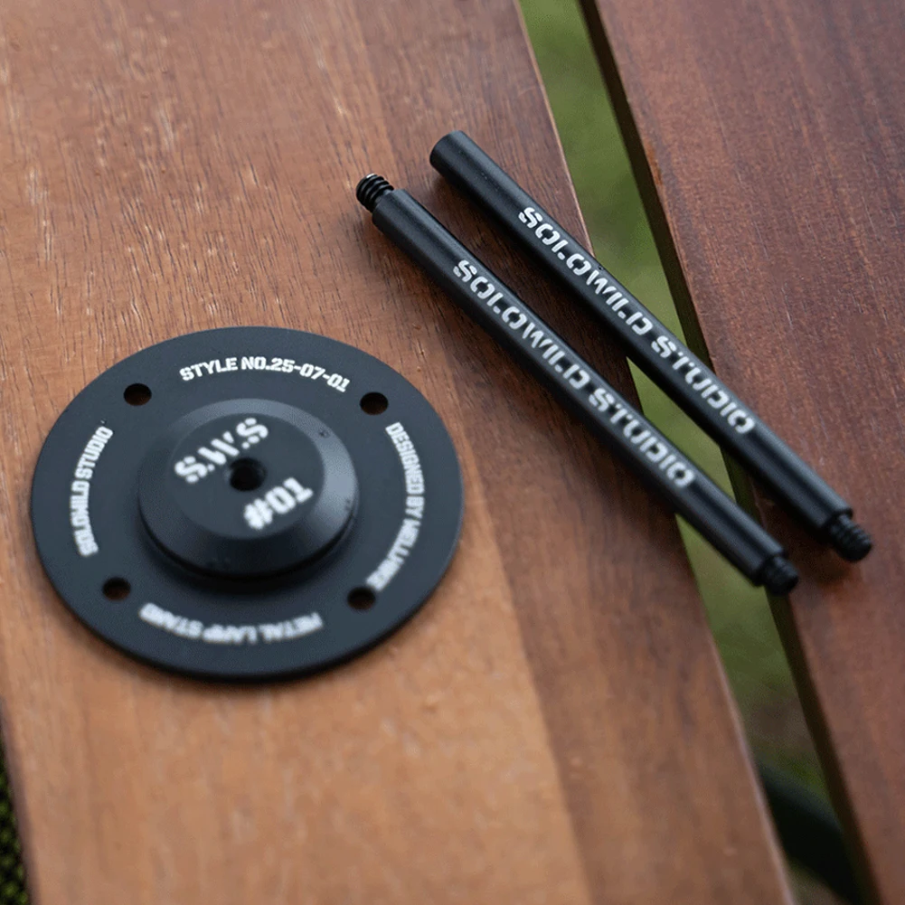 Camping-Lichter-Unterstützung, faltbar, abnehmbarer Ständer, Aluminium-Laternenständer, Halter für Goalzero Blackdog 38, Explore Lampenständer – Detail 6