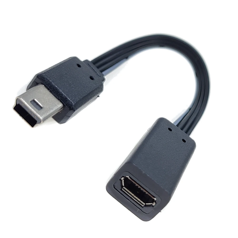 

0.1M 0.2M Android extension micro USB5-core to mini USB extension cable, mobile flat cable, male to female five core extension c