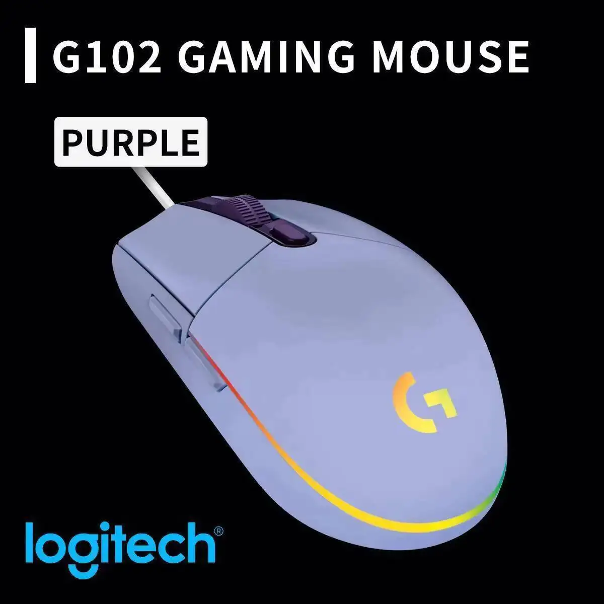 Enhanced RGB Gaming Mouse with HERO Sensor Technology, 6 Programmable Buttons, and Ergonomic Lightweight Design