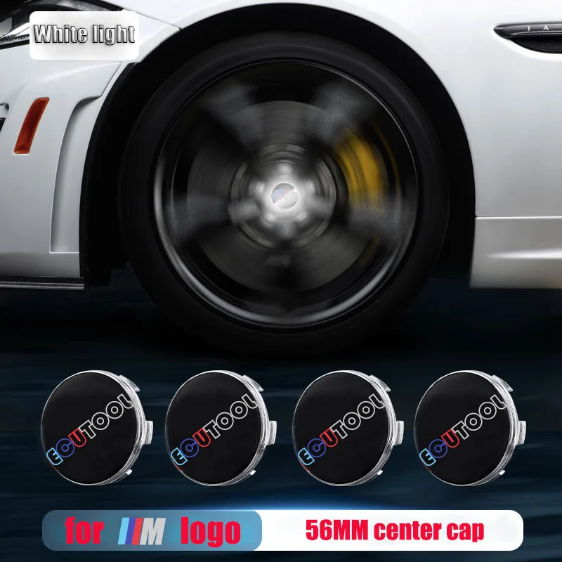 Set of 4 BMW Black & White Wheel Centre Caps 68MM - SD Performance