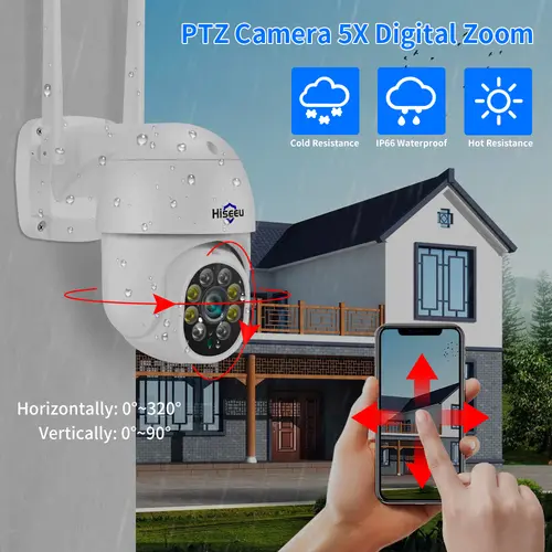 Hiseeu 5MP Wireless WiFi Camera System Outdoor Motion Tracking Audio Video Recorder CCTV Cameras 10CH NVR Video Surveillance Kit - Image 3