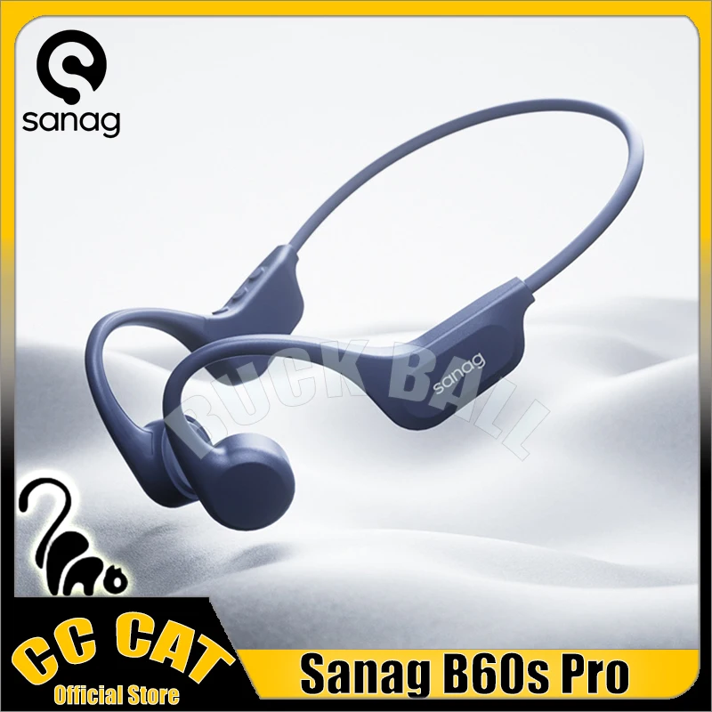 

Sanag B60s Pro Earphone Runbeat Wireless Bluetooth Bone Conduction Headphones Swimming Sport Waterproof Black Tech Earphones