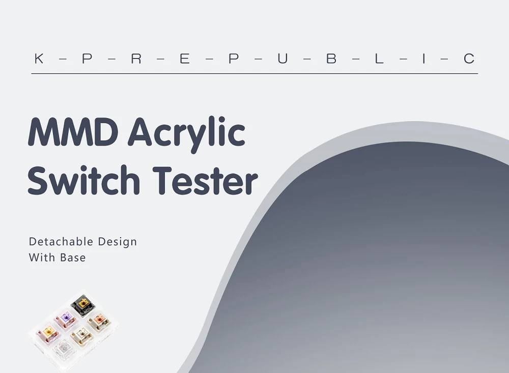 Acrílico Interruptor Tester para Teclado Mecânico, Princesa