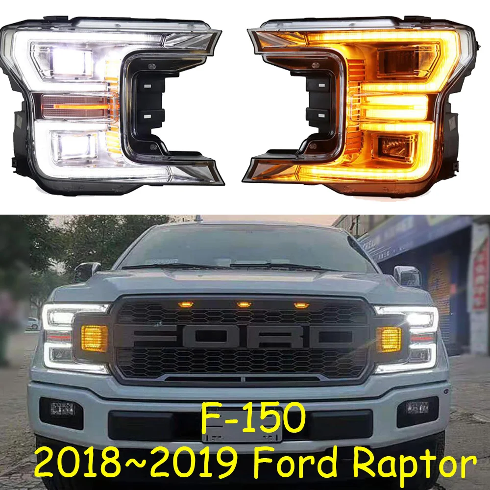 

Автомобильный Стайлинг для Ford Raptor, головная лампа, светодиодная лампа, все в 2018 ~ 2020y, автомобильные аксессуары, фара для освещения