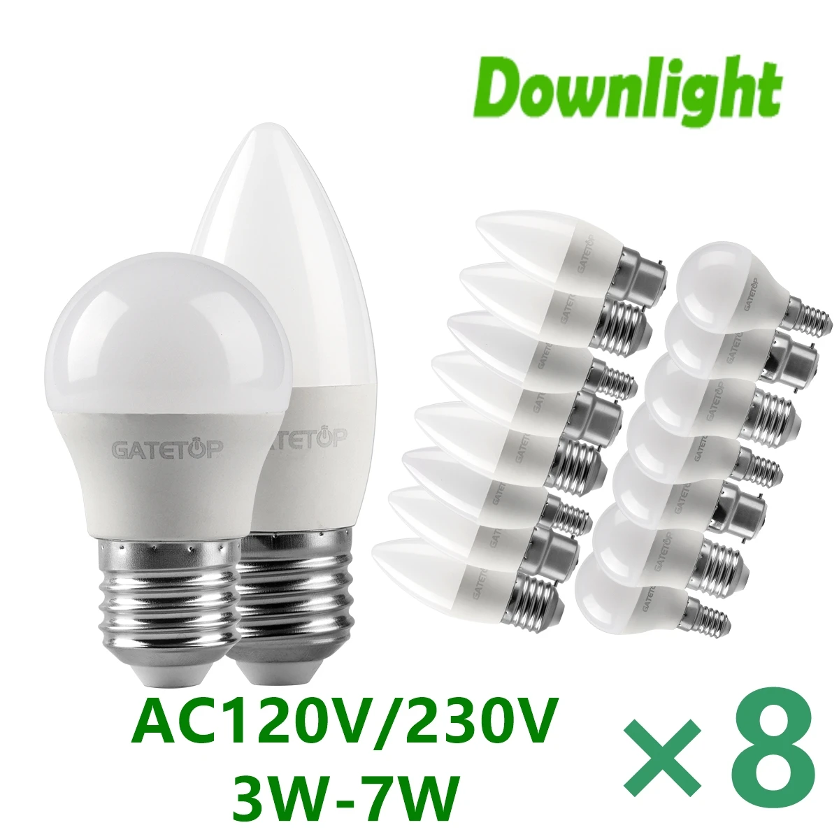 8PCS LED Golf Bulb Energy-efficient G45 C37 E14 E27 B22 3W 5W 6W 7W AC230V AC110V Led bulbs Lamp For Home Decoration