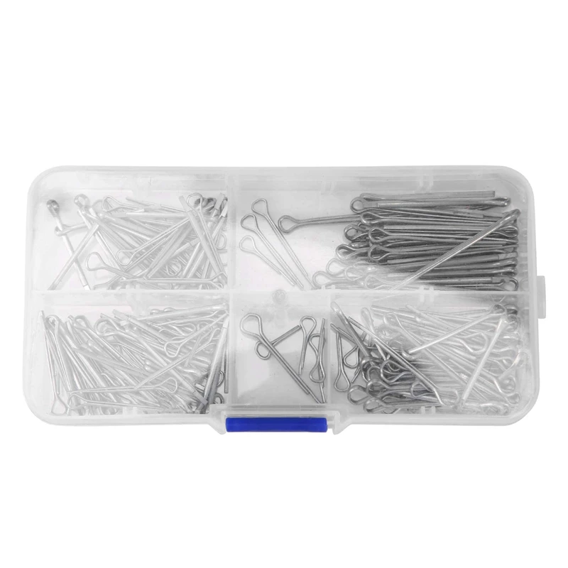 

Promotion! 175Pc SPLIT PINS Cotter Fixings Set Assorted Sizes Zinc Plated Steel Hard Case