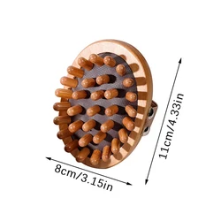 Luxurious Wooden Spa Massage Brush for Body and Scalp Rejuvenation (A)