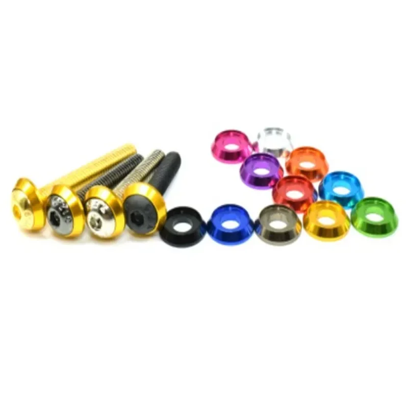 Aluminum Washers M2 M2.5 M3 m4 m5 m6 m8 half round Aluminum button head washer for button head screw 20pcs/50pcs