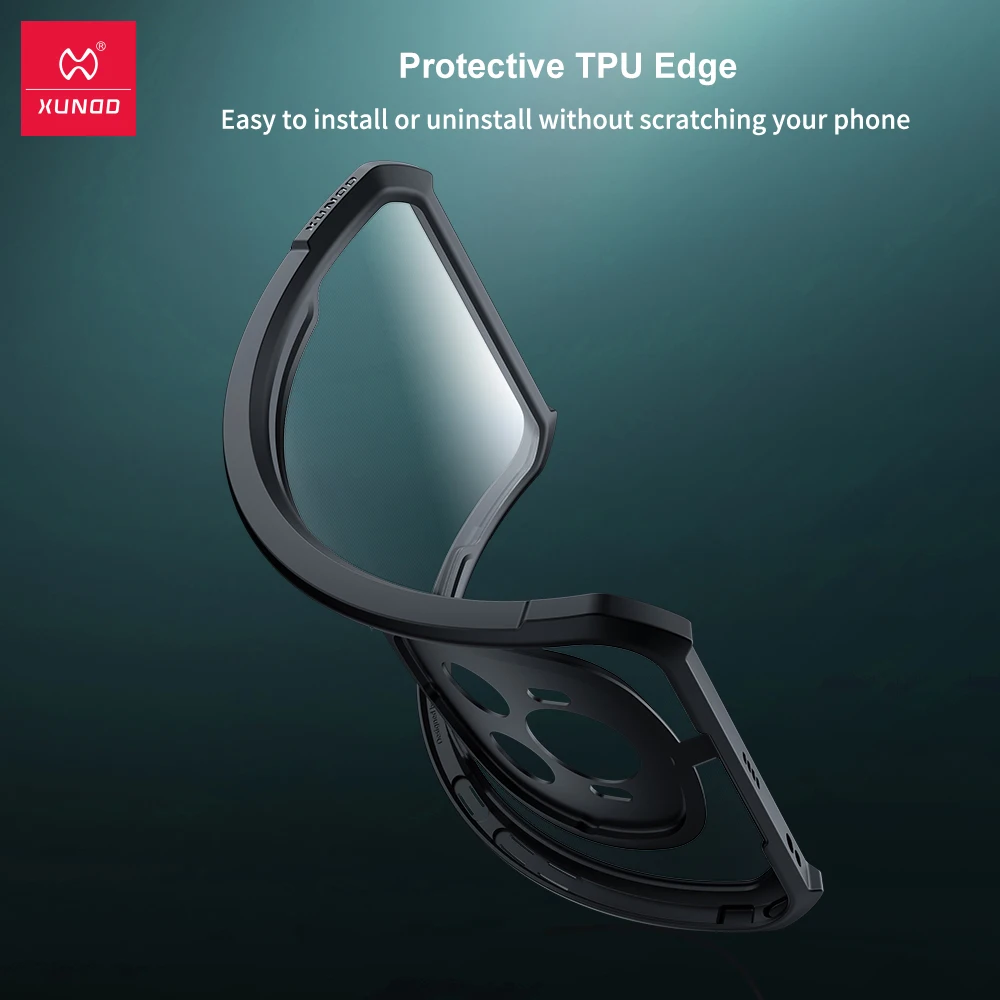 Xundd Airbag Anti-Drop Transparent Case with Lens Protection for Honor Magic6 Pro - Slim TPU & Acrylic Back Stripe