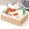 Handmade Storage Baskets Snack Picnic Baskets Handmade Rattan Basket Woven Sundries Organizer Closet Wicker Baskets cesta mimbre 3