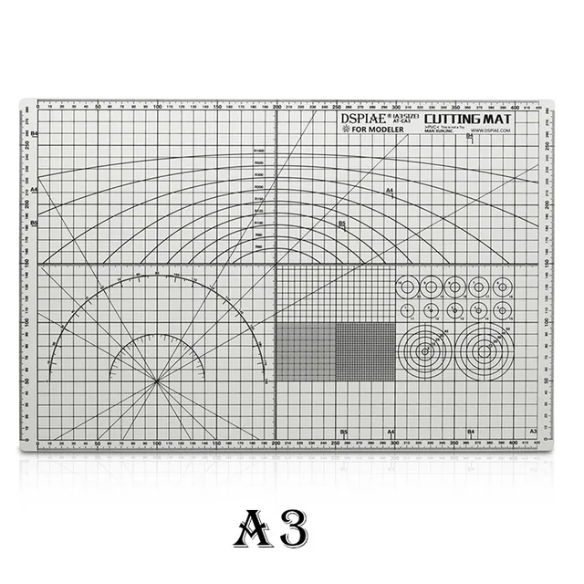 DSPIAE  AT-CA3/4 Eco-Friendly Two Color Professional Cutting Mat for Gundam Model Building Hobby DIY Tools 2