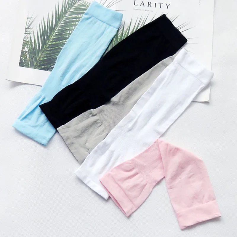 Fashion Women Elbow Gloves Fingerless Gloves Half Finger Gloves Sunscreen Arm Sleeves Ice Sleeves Sunscreen Gloves Summer Ice Silk Sun Protection Arm Covers Long Fingerless Gloves Wrist Arm Sleeves Accessories Gift