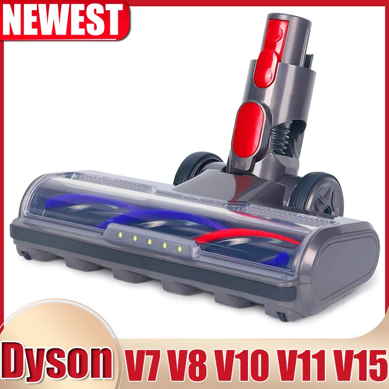 Cabeça de limpeza por acionamento direto, compatível com Dyson V7, V8, V10, V11, V15, Aspirador, Tapetes de pilha curta e Pisos duros