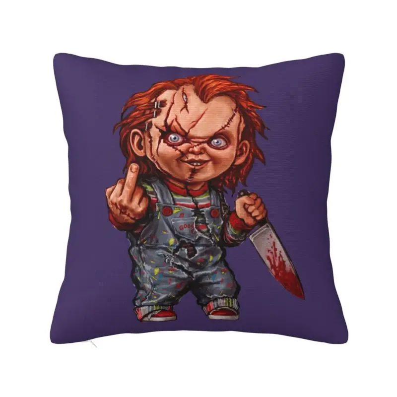 

The Killer Doll Chucky Modern Throw Pillow Cover Living Room Decoracion Salon Case Child's Play Horror Movie Chair Cushion Cover