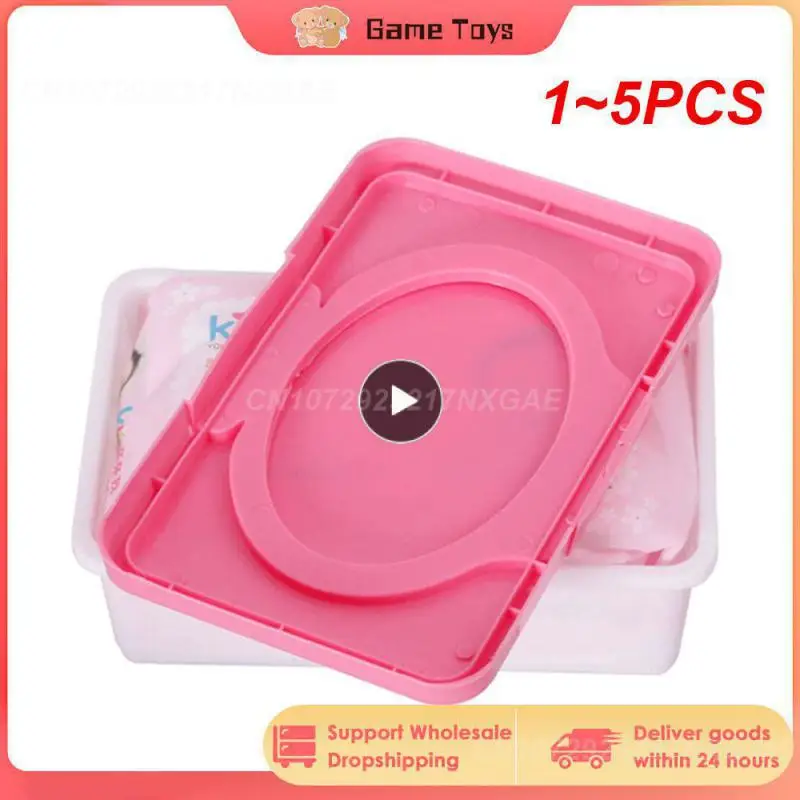 

1~5PCS Wet Tissue Box Baby Wipes Storage Case Napkin Dispenser Plastic Paper Container Tissue Holder Baby Care Stroller