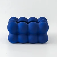 Klein Blue Tissue Box Ball Shape Luxury Facial Napkin Case Tissue Holder Organizer Blue for Home Living Room Desktop Decor Gift 2