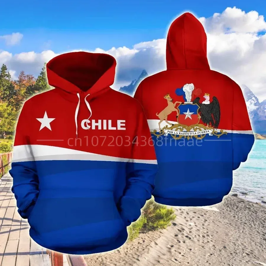 

Men's Hoodie 3DPrint Newest Chile Country Flag Art Unique Men/Women Cozy Hrajuku Casual Streetwear Hoodies/Zip/Sweatshirt Style