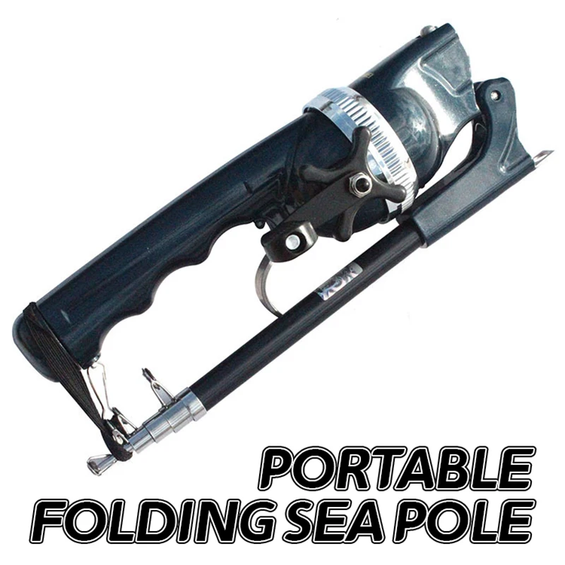 

1Pc Mini Folding Pole Epoxy Resin Integrated Sea Pole Portable Throwing Rod