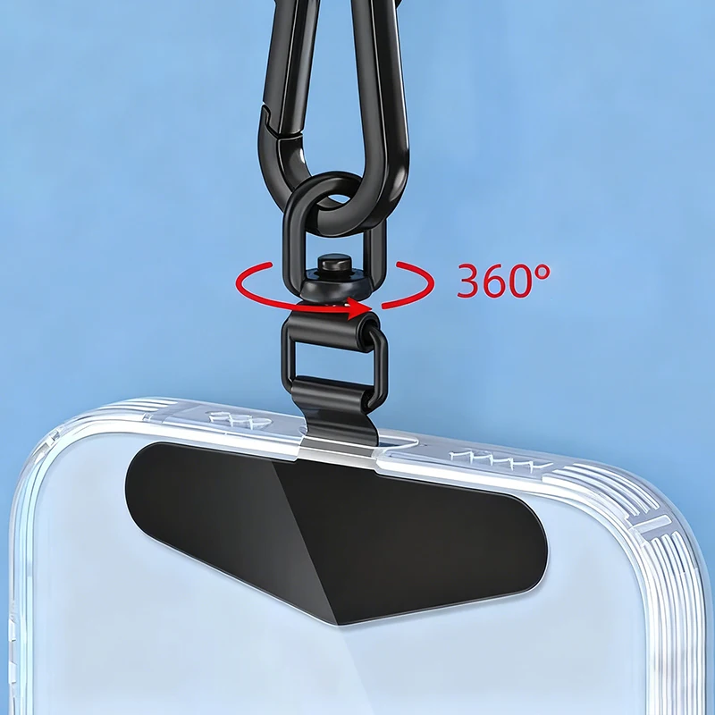 Steel Phone Lanyard Anti-Lost Strap with Metal Clip