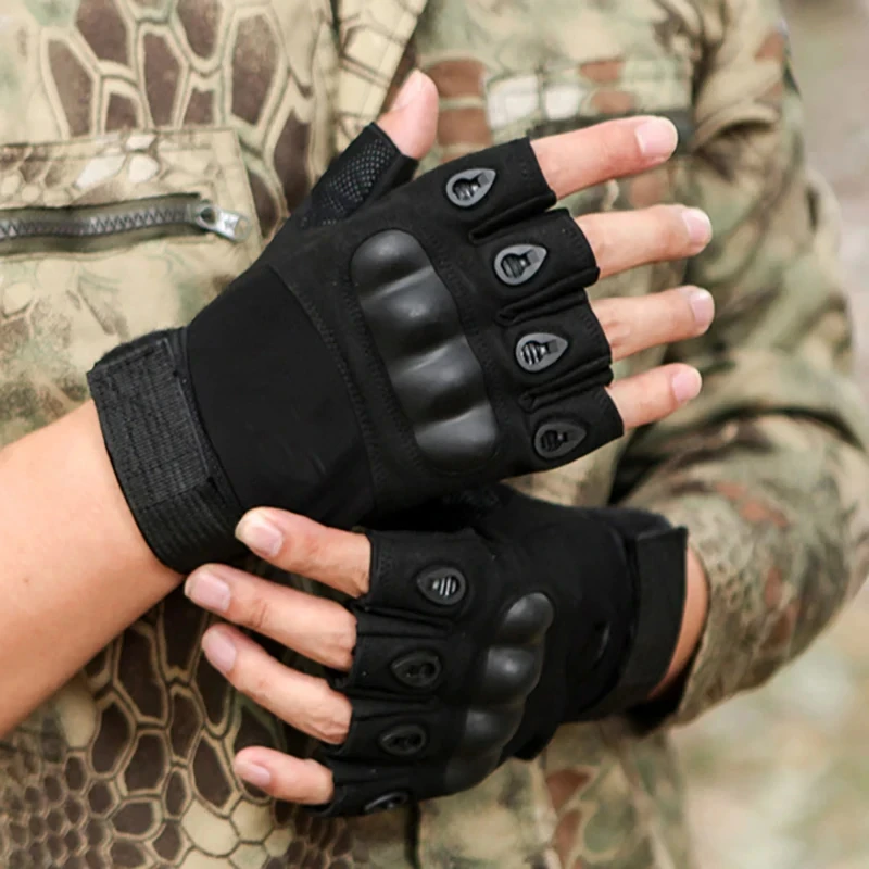 Half Finger Men Gloves Outdoor Military Tactical Gloves Sports Shooting Hunting Airsoft Motorcycle Cycling Gloves