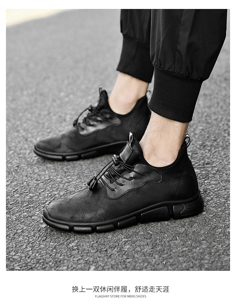 Flache/5 cm Aufzug Männer Schuhe Schwarz Weiches Leder Winter Warme Männer Mokassins Höhe Erhöhen Größere Schuhe Keil Chunky turnschuhe – Detail 12