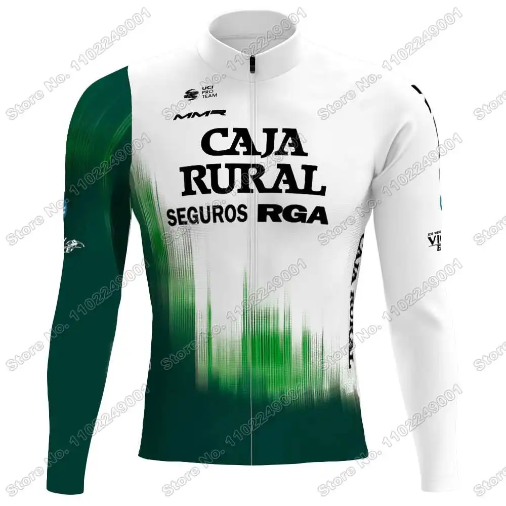 Team Caja Rural Cycling Jersey Set Autumn Winter Cycling Clothing Men Road Bike Jacket Long Sleeve Suit Bicycle Bib Tights
