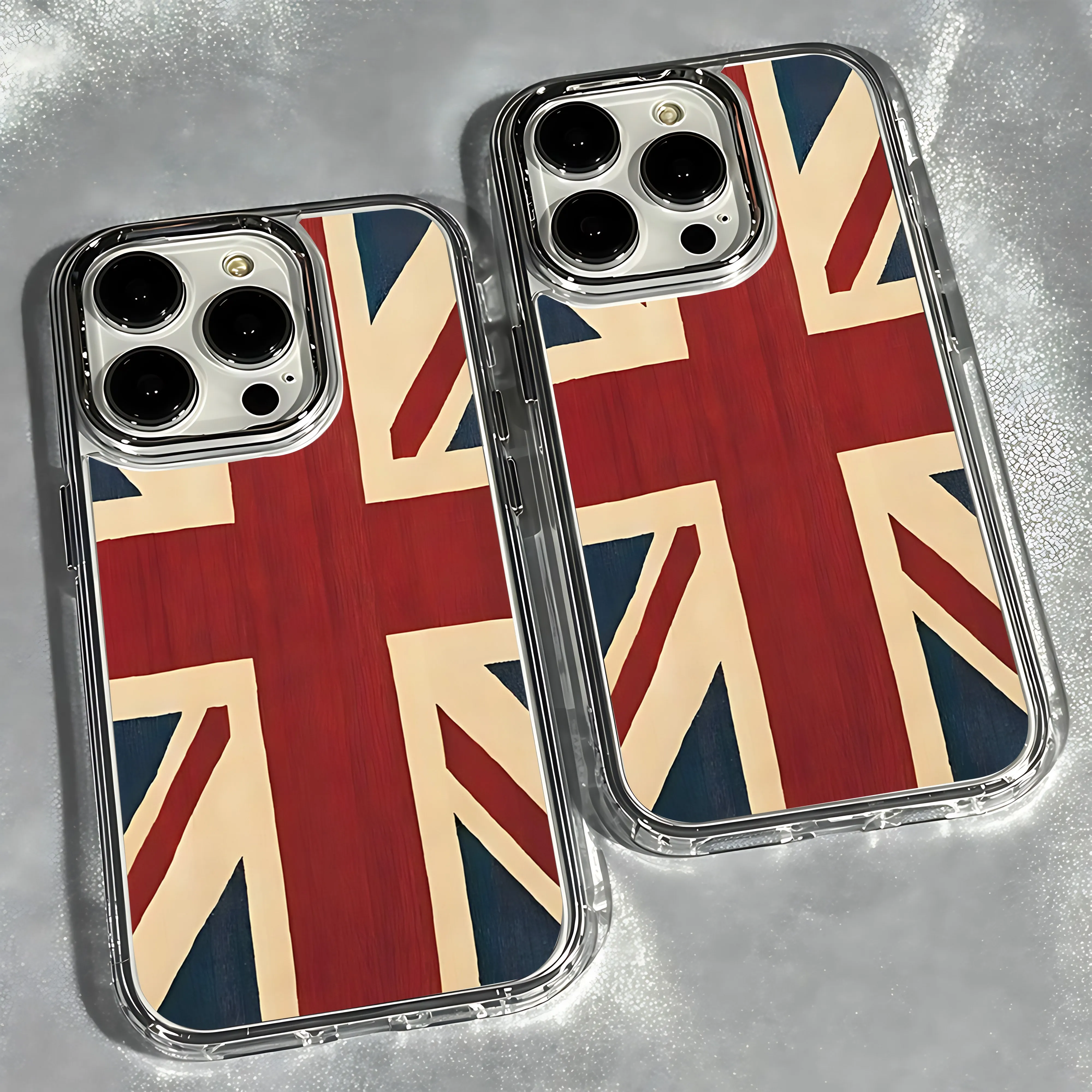 Luxury Retro Red Cross Transparent Soft Phone Case
