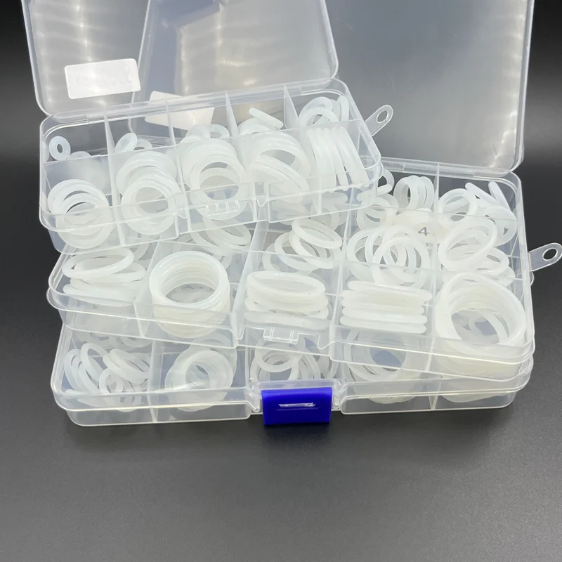 Metric Clear Silicone O-Rings Assortment – OD 3mm To 60mm, Rubber Seals Washers