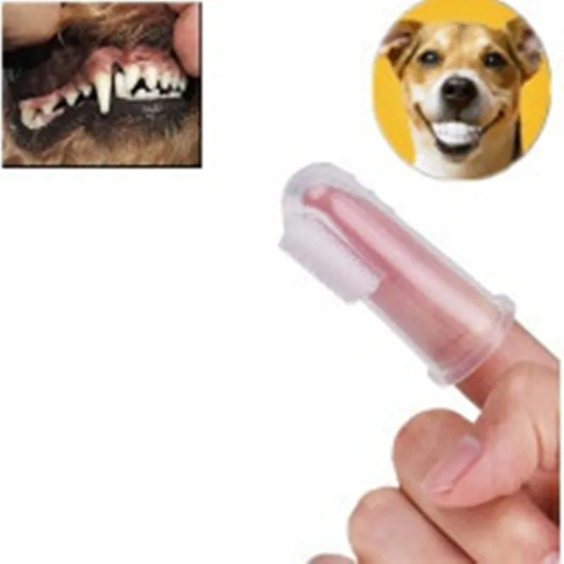 1 Pz/2 Pz Morbido Silicone Pet Finger Spazzolino Teddy Dog Spazzola Pulizia Alitosi Cura Dei Denti Cane Gatto Roba Può Anche Usato Be Ba