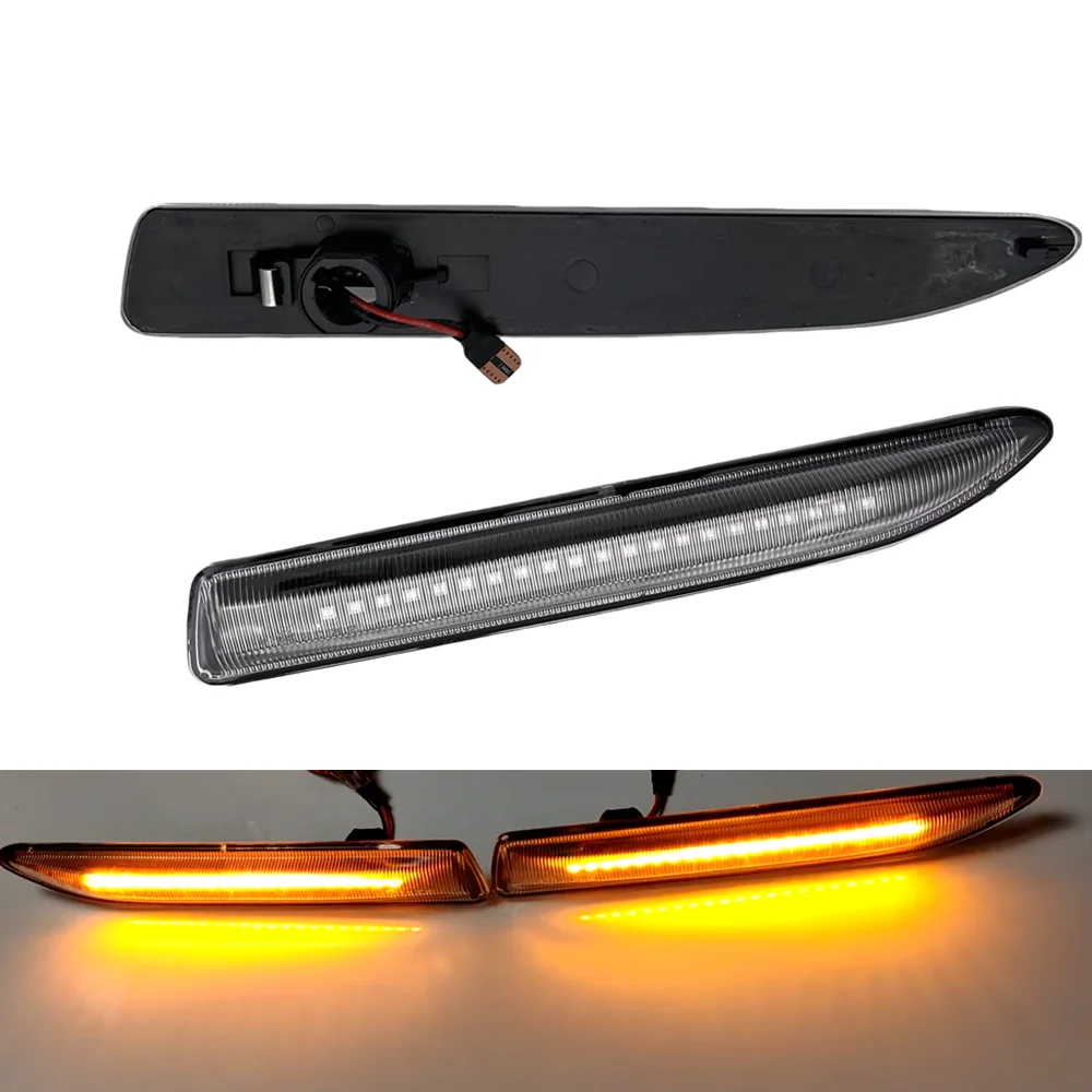 2 Pièces LED Dynamique Côté Marqueur Lumière Ambre Clignotant Clignotant Lampe Pour Ford Mondeo MK4 Berline Immobilier BA7 2007-2015-Smoke