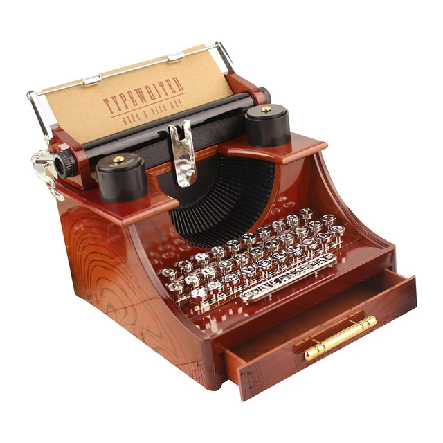 Vintage Mini Music Box Sewing Machine Typewriter Phonograph