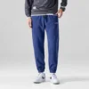 Winter  New Men's Pants Thickened Fleece Warm Pants Solid Color Casual Outdoor Polar Trousers Loose Men Joggers Sweatpants 5