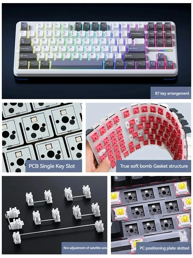 らま　キーボード Amazon | ATTACK SHARK M87PRO コンパクト 3モード メカニカル