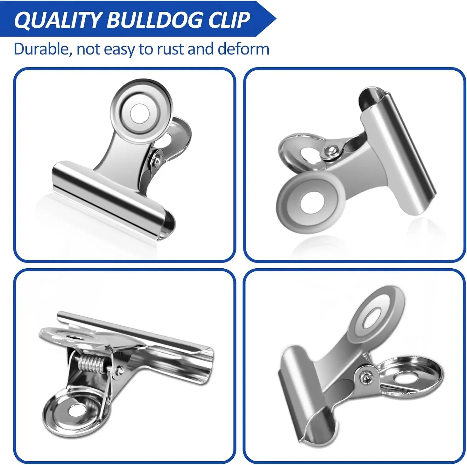 Mini Bulldog Clips 40/20PCS 22mm For Tags Bags Shops Office Home Kitchen
