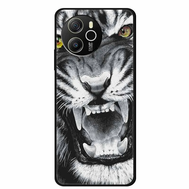 Cartoon Black Silicone Soft TPU Phone Cover - Protective Case