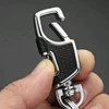 1Pc Double Switch Keychain Metal 360 Degrees Rotatable Key Holder Rings Buckle Fashion Men's Luxury Car Keyring Decorative Hooks 2