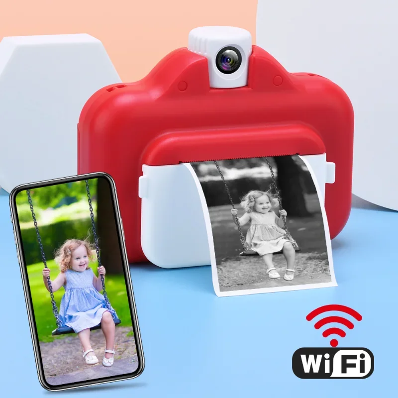 

Kids Camera Wireless WIFI Instant Print 1080P HD Camera Thermal Printer Phone Printer 32GB Card Children Digital Camera Toys