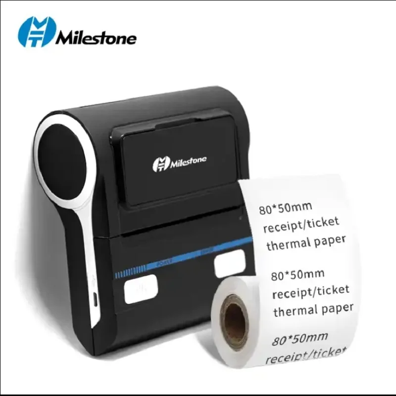 Milestone Mini Thermal Printer Bluetooth Receipt Bill Label Printer  Impresora Portátil 80mm Portable Sublimacion принтер Sticker - AliExpress