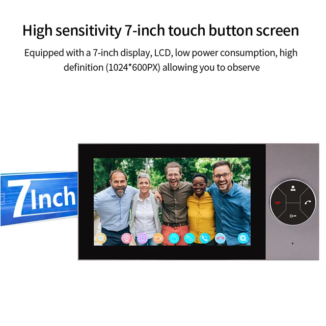 Tuya Smart Video Intercom System 7" 1080P IP65, Dual Connection (WiFi/Wired) with Alexa/Google Home, Commercial/Residential Door 6
