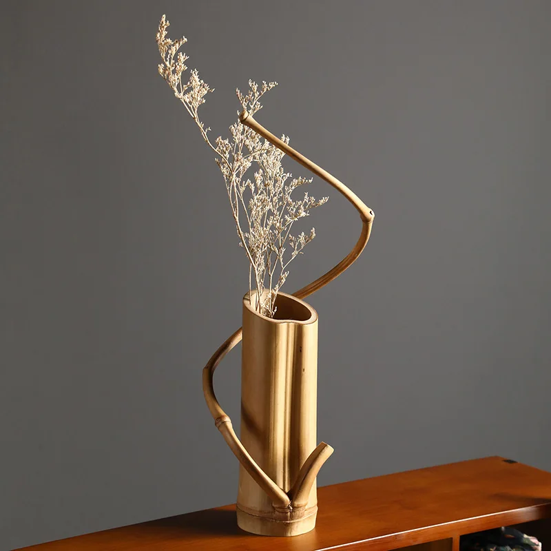 Japanese Creative Bamboo Tube Branch, Floral Shop Device, Home Room, Tea Table Decoration, Flower Arrangement, Garden Vase 6