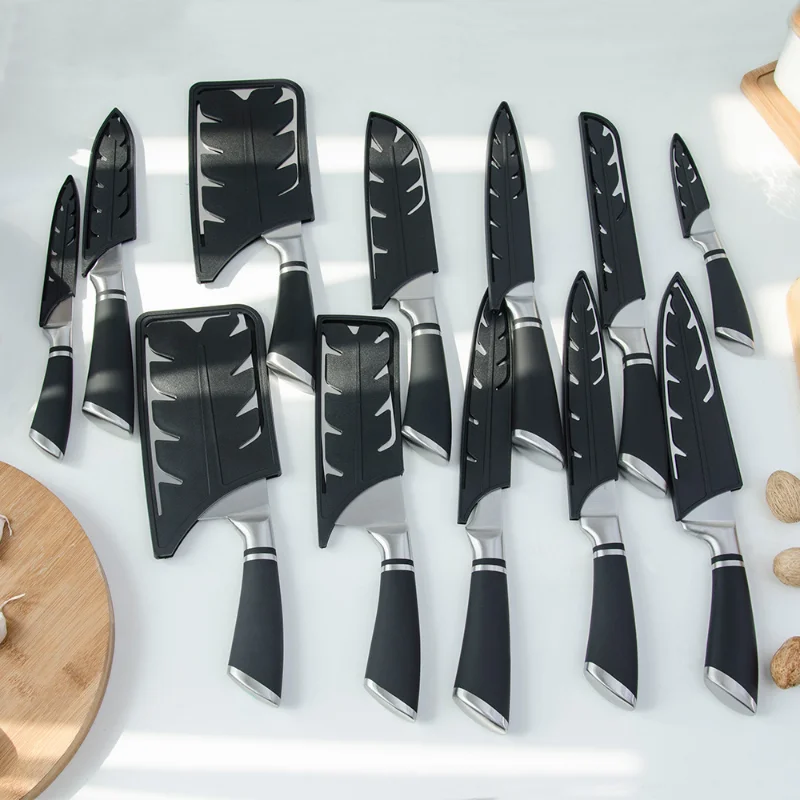 Description Picture 6 of itemMultisize Kitchen Knife Covers Food Safe Fruit Bread Santoku Knife Universal Protect Blade Sheath Edge Guards Case knife case