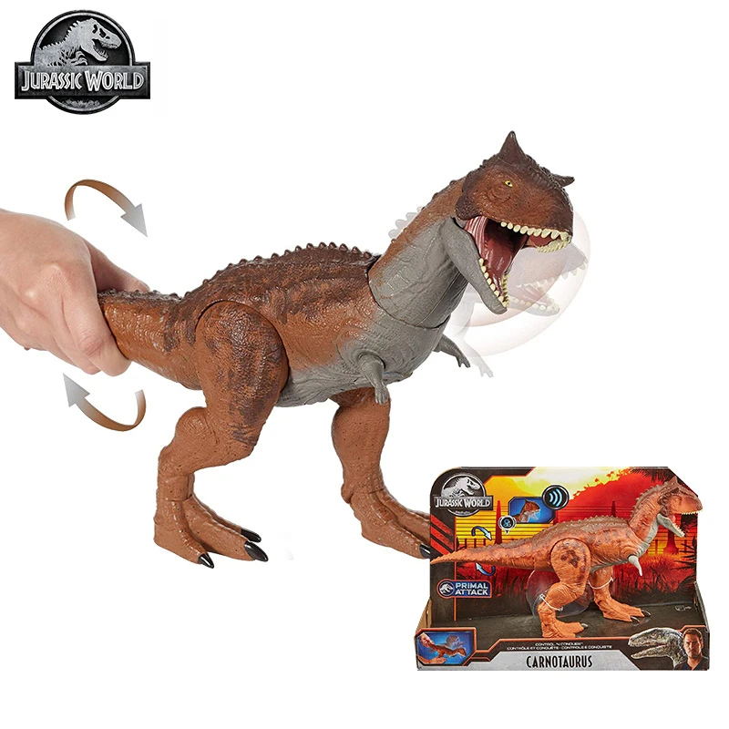 Jurassic World Carnotaurus de ataque con sonido, dinosaurio activada por la  cola, carnívores, juguetes originales de marca para niños, regalos de  cumpleaños genuinos|Biología| - AliExpress