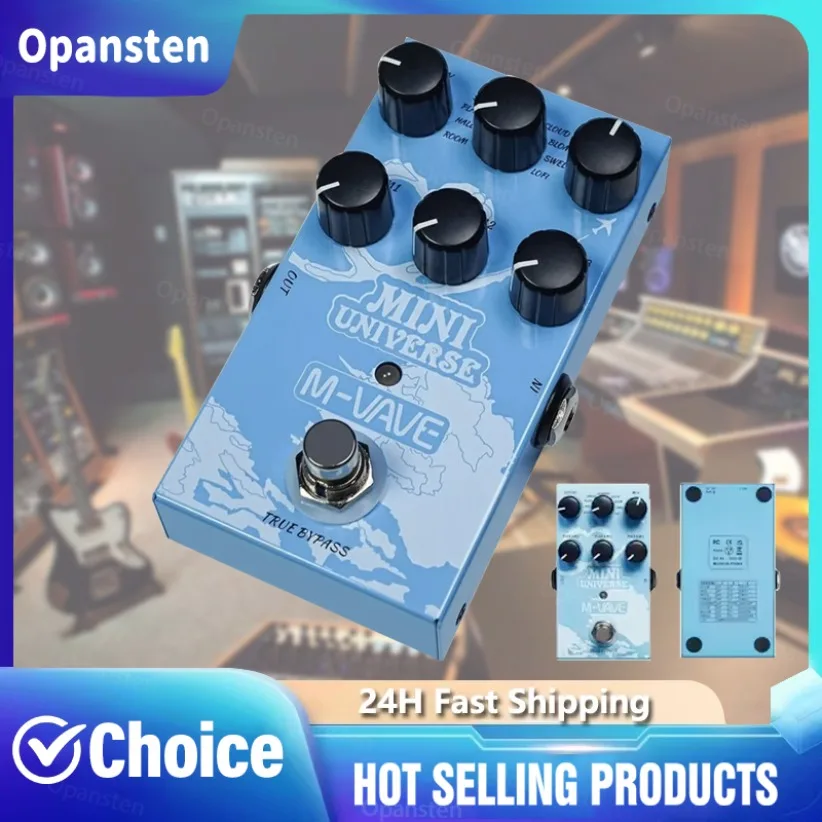 Mini Universe Digital Reverb Pedal 9 Reverb Digital Effects Room/Shimmer/Lofi/Spring Reveb Effect Pedals Guitar Pedal