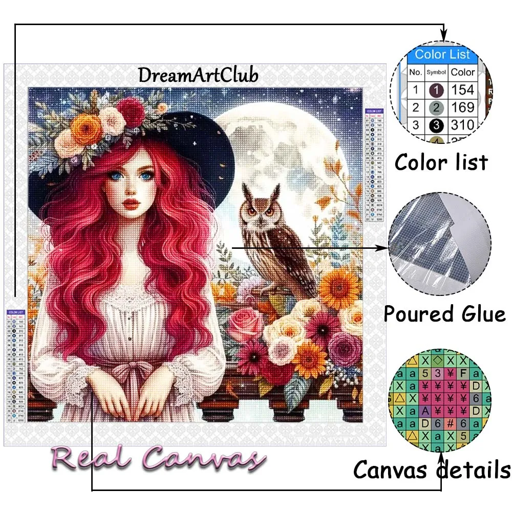 Diamond Painting Kit Woman And Eagle New Collection 2024 Diamond Mosaic 5D DIY Cross Stitch Kits Diamond Art Home Decoration