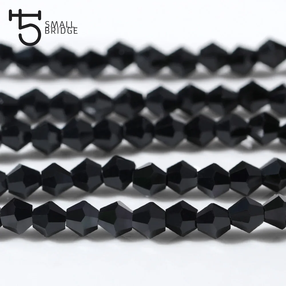 Crystal Beads 3mm Austrian Black Bicone Crystal Beads Material for Jewelry Diy Accessories Perles Faceted Spacer Glass Beads htt Z216
