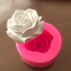 3D Rose Bloom Silicone Mold (Pink)