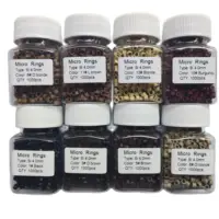 4.0mm Silicon lined Micro Rings Silicone Links Beads For Feather Shoe lace I tip stick Hair Extension tools 1