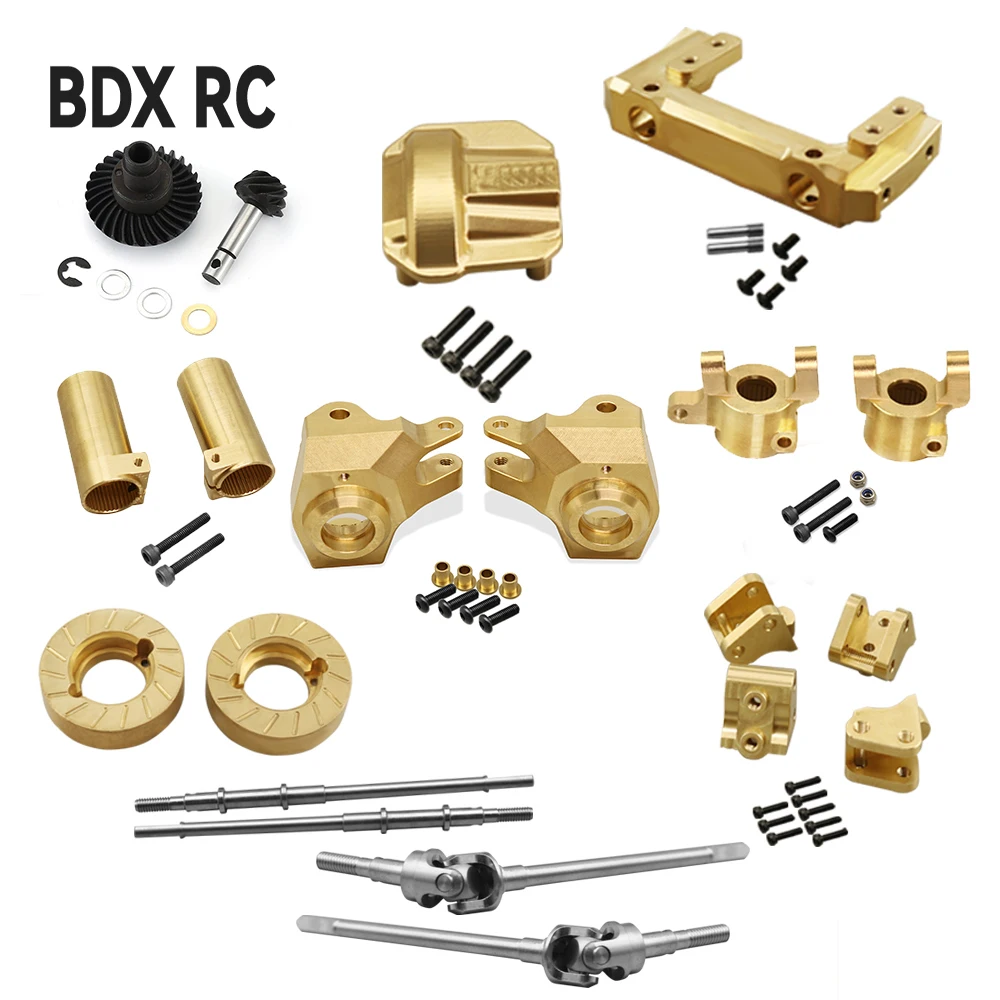 AR44 Brass Differential Cover Steering Knuckles Servos Bracket Counterweight for 1/10 AXIAL SCX10 II 90046 90047 Upgrade Parts