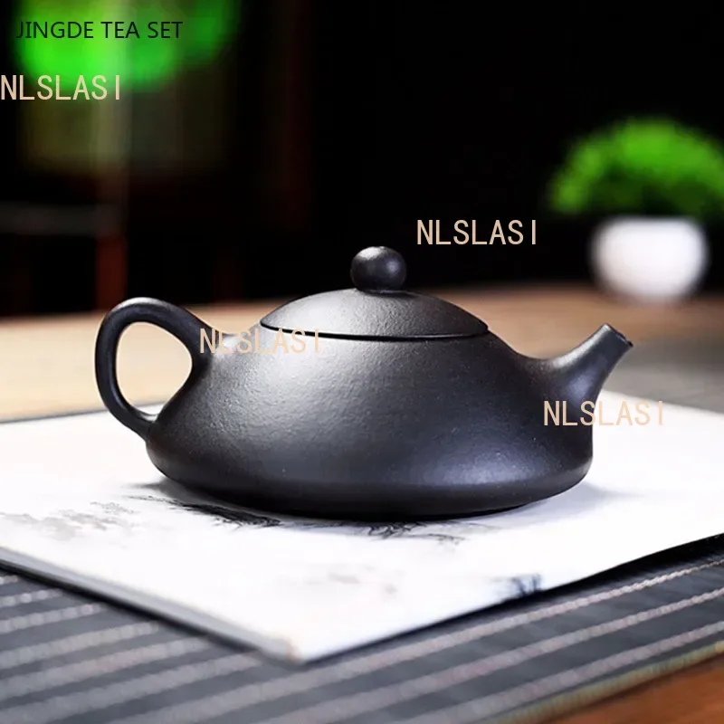 200ml Chinese Yixing Purple Clay Teapot Custom Zisha Tea Infuser Beauty Filter Tea Set Household Handmade Stone Scoop Kettle