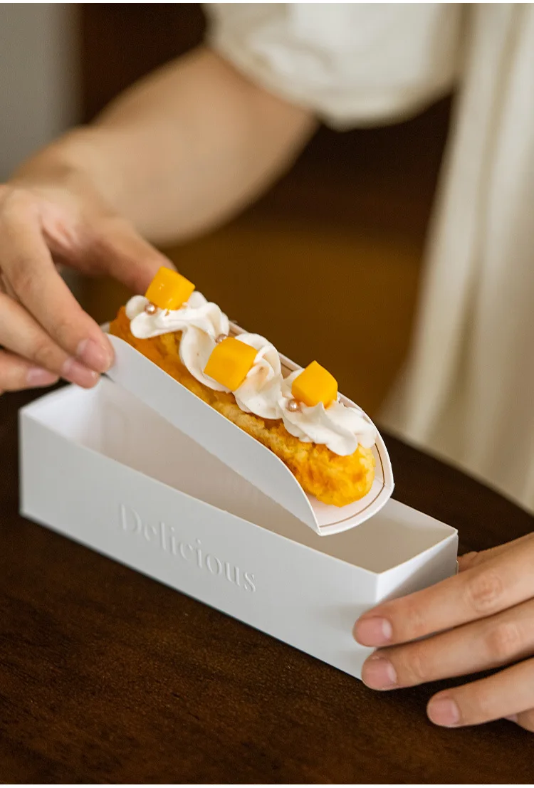 50PCS Rectangle French Napoleon Mousse Boxes, DIY Mini Cake Packaging, Waterproof and O... - SKU FNMB1115 - UGI Packaging